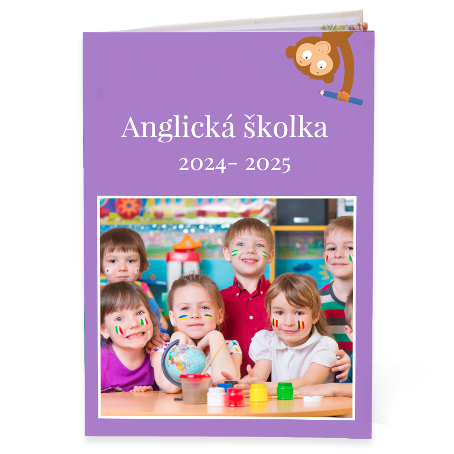 Kvalitní fotokniha pro školy a školky velká A4 - vlastní foto na deskách. Levně online. - Anglická školka